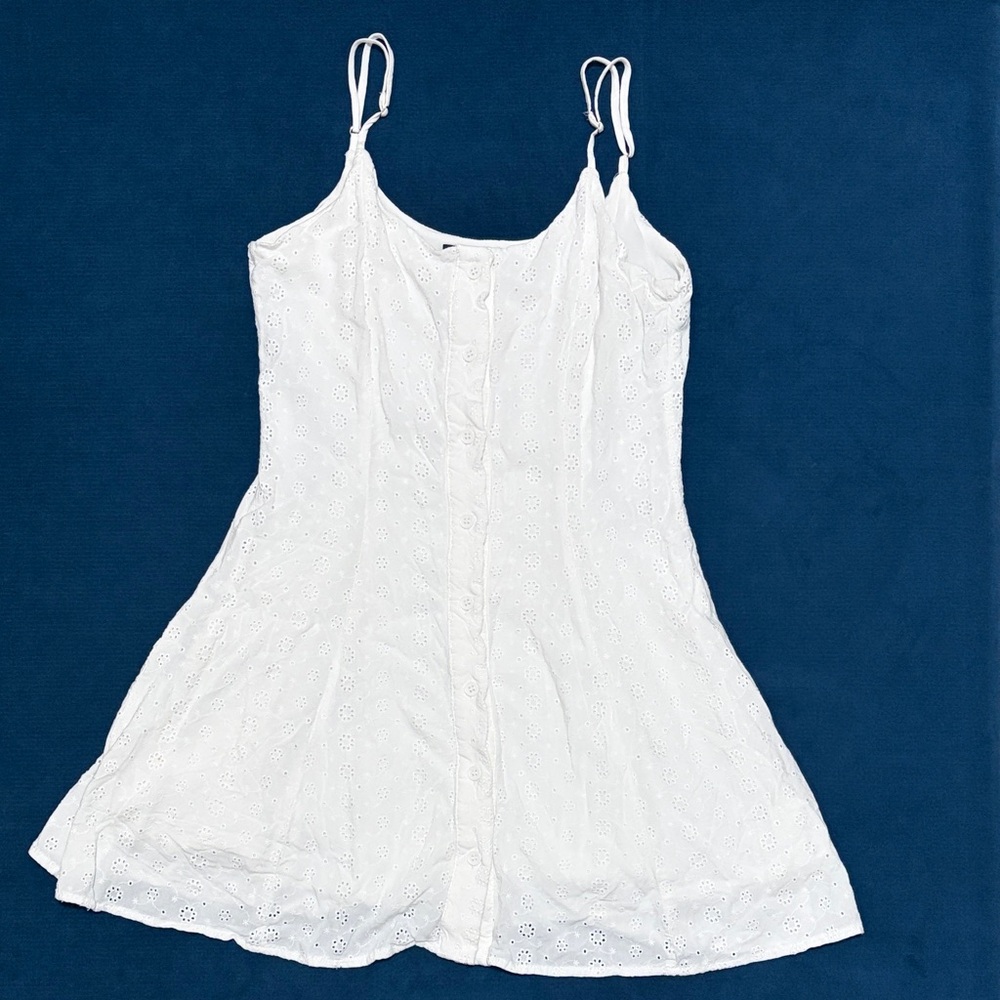 Elegant White Eyelet Dress